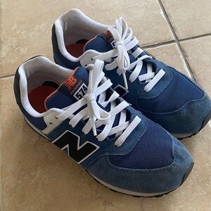 New Balance Blue and White Sneakers